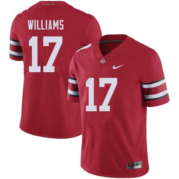 Ohio State Buckeyes #17 Alex Williams Men Embroidery Jersey Red